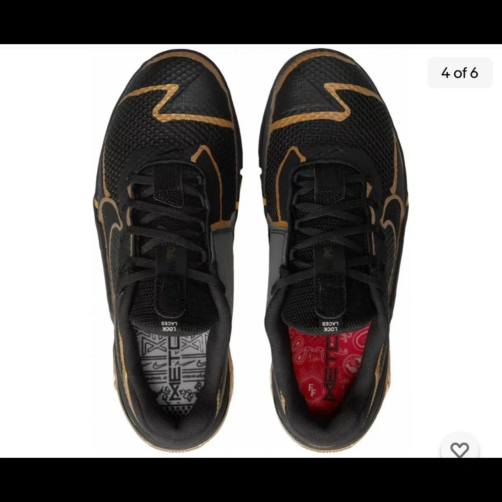 Nike Metcon 7 Mat Fraser Black & Gold CrossFit Sneakers *NIB* - Picture 9 of 10